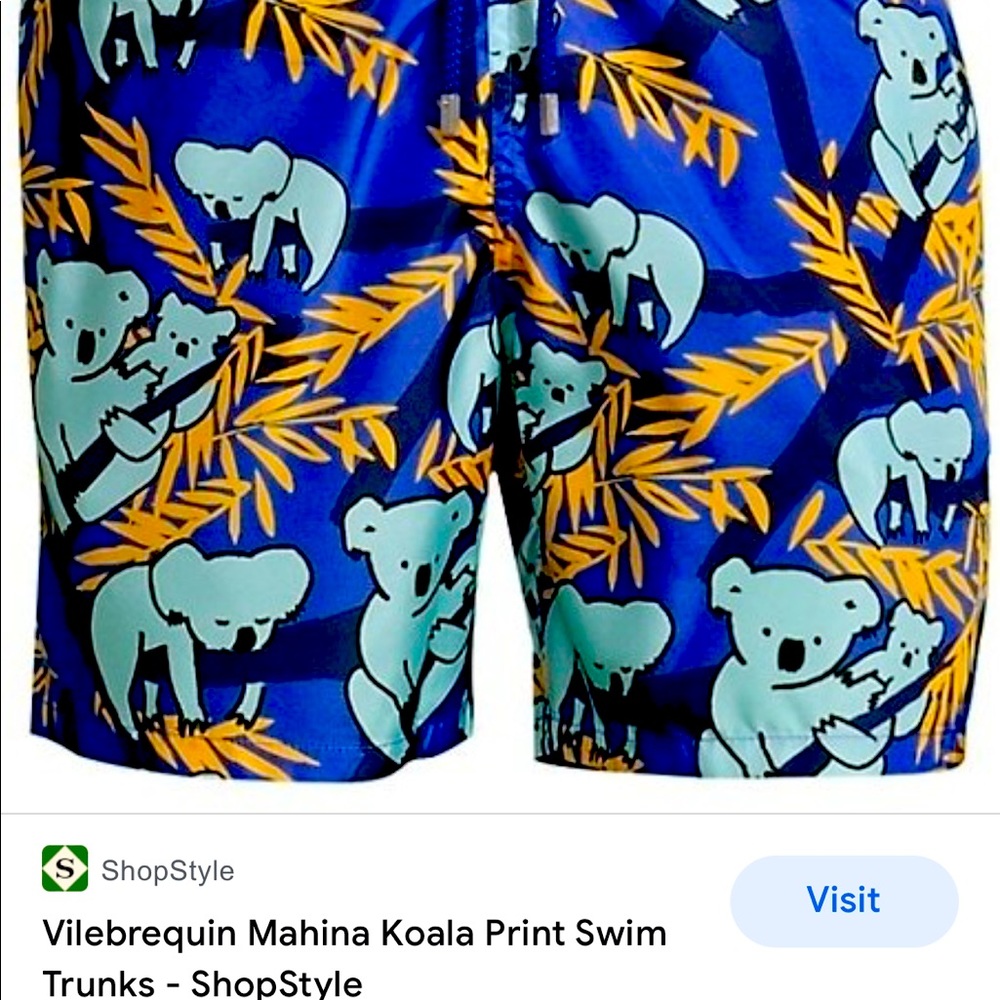 Vilebrequin Mahina Koala Print Boys Swim Trunks